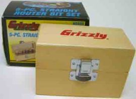 Grizzly 5pc. Straight Router Bit Set