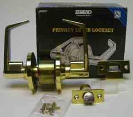 Interior Privacy Lever Lockset  - Polished Brass