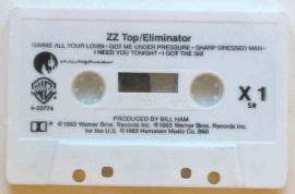 ZZ Top Eliminator, Cassette, Warner Bros. Records