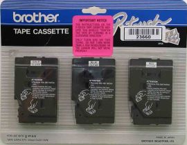 Brother P-touch Tape Cassettes in Gold, Blue, Red