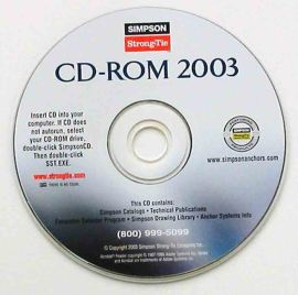 Simpson Strong Tie CD ROM 2003
