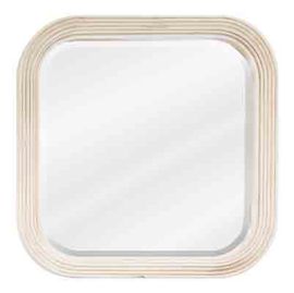 Antique White Mirror by Bath Elements 26 x 26 antique white reed