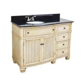 Compton Buttercream 48 Single Vanity with Preassembled Top and B
