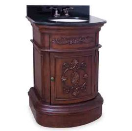 Emilia Merlot Vanity with Preassembled Top and Bowl by Bath Elem