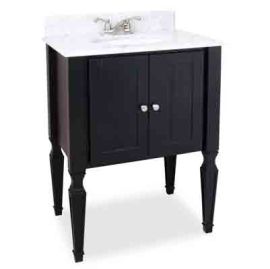 Jensen Black Vanity with Preassembled Top and Bowl by Bath Eleme