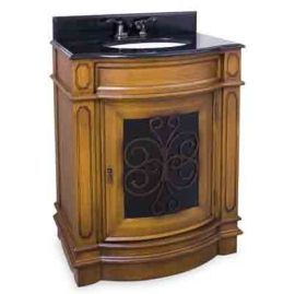 Abbott Toffee Vanity with Preassembled Top and Bowl by Bath Elem
