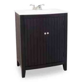 Dalton Espresso Vanity with Preassembled Integrated White Porcel