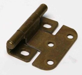 Snap Closing Overlay Hinge-1/2 overlay-Antique Brass
