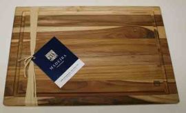 Carving Board with Groove 11.5x17.25x.75 Teak-End Grain