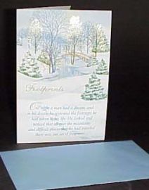Footprints Christmas Cards - 18/pkg