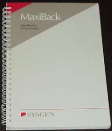 MaxiBack - Tape Backup Utilities Guide