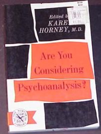 ARE YOU CONSIDERING PSYCHOANALYSIS?