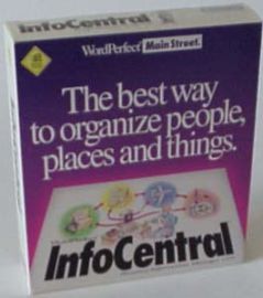 WORDPERFECT MAIN STREET  INFOCENTRAL PERSONAL INFORMATION MANAGE