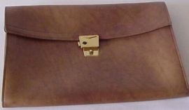 CAMEL LEATHER BRIEFCASE