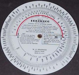 Prestolog ProfitMeter Slide Rule-Calculate Selling Price