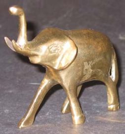 LUCKY GOLDEN BRASS ELEPHANT