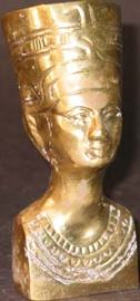 EGYPTIAN BRASS ANCIENT PHAROAH HEAD