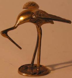 GOLDEN BRASS STORK DECORATION