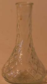 DIAMOND CUT GLASS BUD VASE