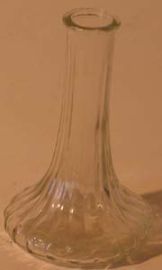 CLEAR FLUTED GLASS BUD VASE