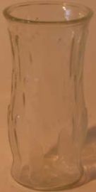 CLEAR GLASS VASE-Leaf Pattern