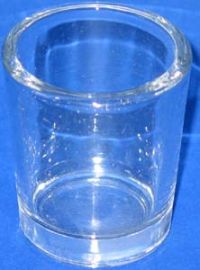 CLEAR GLASS VOTIVE CANDLE HOLDER
