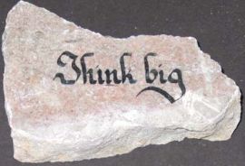 MARBLE BEIGE ROCK WITH INSCRIPTION!