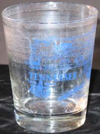 STATE OF TENNESSEE SOUVENIR GLASS *with MAP & TOURIST SITES