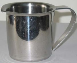 STAINLESS STEEL CREAMER-STRAIGHT SIDES