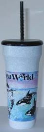 SEA WORLD SOUVENIR TRAVEL DRINK GLASS