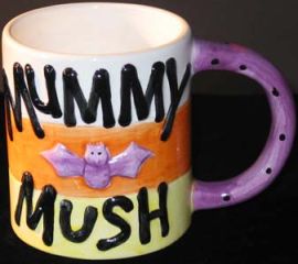 MUMMY MUSH- BAT ADORNED COFFEE MUG