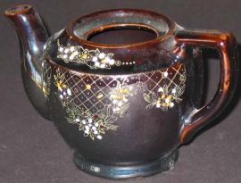DARLING LITTLE BROWN TEAPOT- WITHOUT TOP!