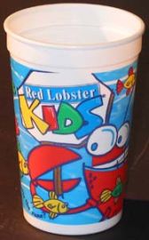 LIFE ON LAND IS DRY-, WETTER IS BETTER-Red Lobster plastic cup (