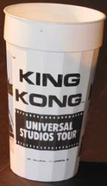 KING- KONG:  Large UNIVERSAL STUDIOS TOUR PLASTIC COLLECTOR CUP