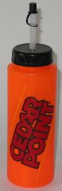 BRIGHT ORANGE CEDAR POINT SPORTS BOTTLE -IRON DRAGON collector!