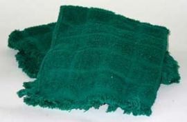 GREEN TERRY KITCHEN TOWELS-SET OF 3