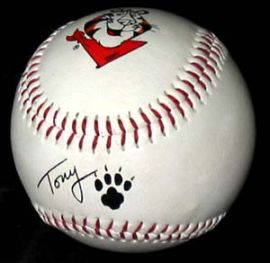 TONY THE TIGER-SIGNED REGULATION BASEBALL-COLLECTOR TOY