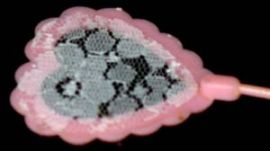 Pink Plastic Hearts-Floral Insert Decorations- Package of 4