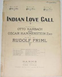 ORIGINAL SHEET MUSIC-INDIAN LOVE CALL RUDOLF FRIML 1929
