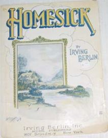 IRVING BERLIN-HOMESICK ORIGINAL SHEET MUSIC 1922