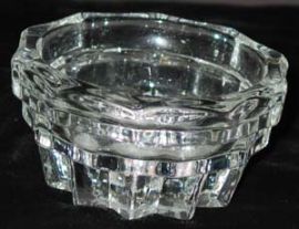 CUT GLASS CANDLE HOLDER