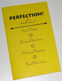 PERFECTION FOR WORD PERFECT SOFTWARE