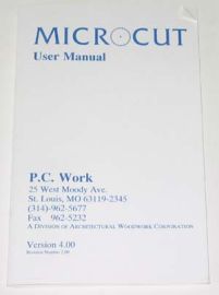 MICROCUT-USER MANUAL VERSION 4.00 REV. 2.00