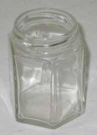 Clear SIX-SIDED Glass Jar