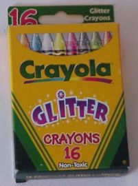 CRAYOLA GLITTER CRAYONS-16 PACK