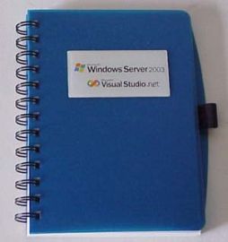 SPIRAL BLANK NOTEBOOK-WINDOWS SERVER 2003-VISUAL STUDIO NET. LOG