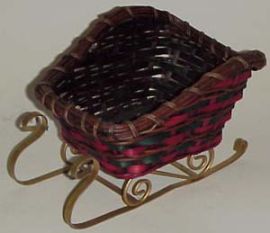 WONDERFUL RATTAN CHRISTMAS SLED BASKET