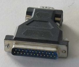 COMPUTER CABLE CONNECTOR-25 Pin MALE AND 9 Pin FEMALE