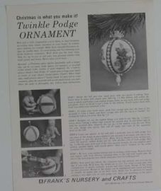 TWINKLE PODGE ORNAMENT - PROJECT SHEET