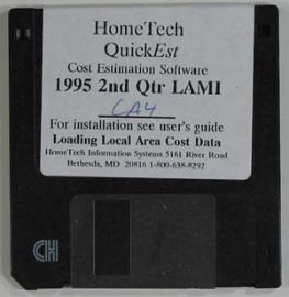 HOMETECH QUICKEST COST ESTIMATING SOFTWARE - 1 DISK
